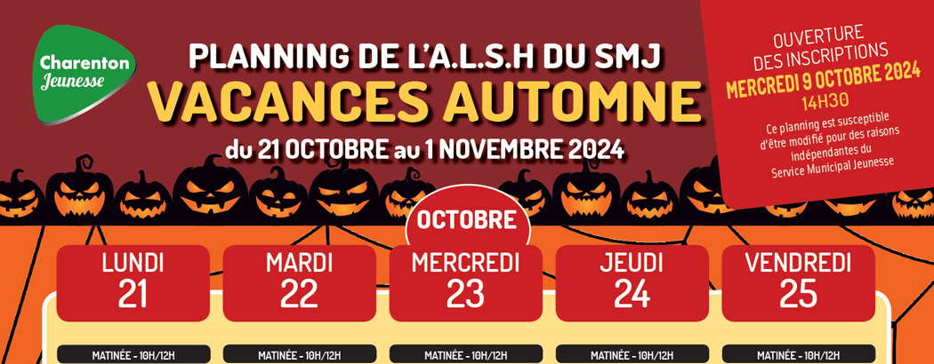 Vacances automne SMJ 2024