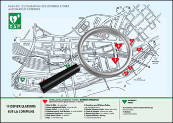 Localisation des défibrillateurs